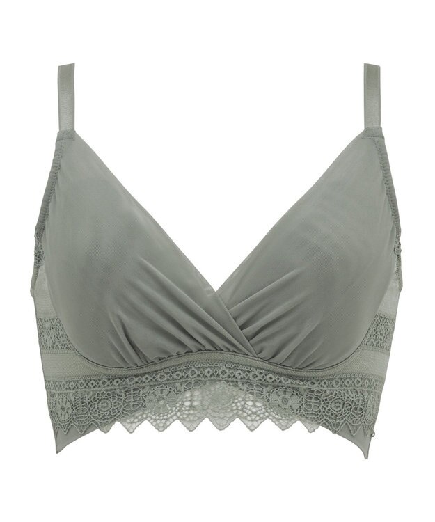 BRADELIS New York 【BRADELIS Me / ノンワイヤー・バストアップ】Plushブラ25S1 ブラデリス 補正 ノンワイヤー ブラジャー 補整下着 オリーブ