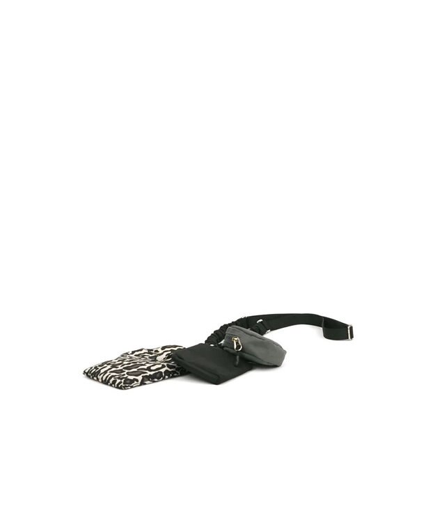 UNBILLION cachecache バンジーコードナイロンスマホショルダー レオブラック