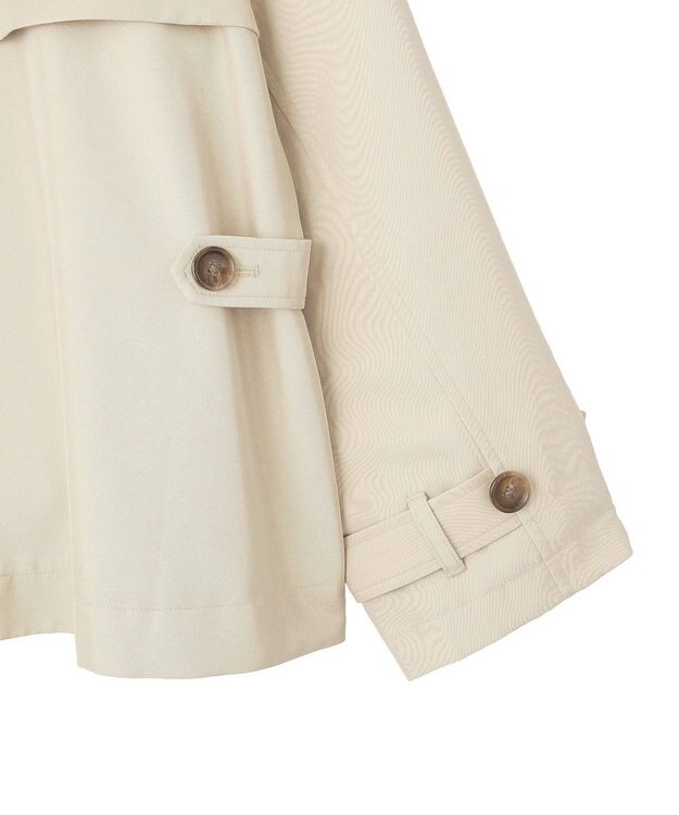 earth music&ecology 2WAYフードショートフレアトレンチ Beige