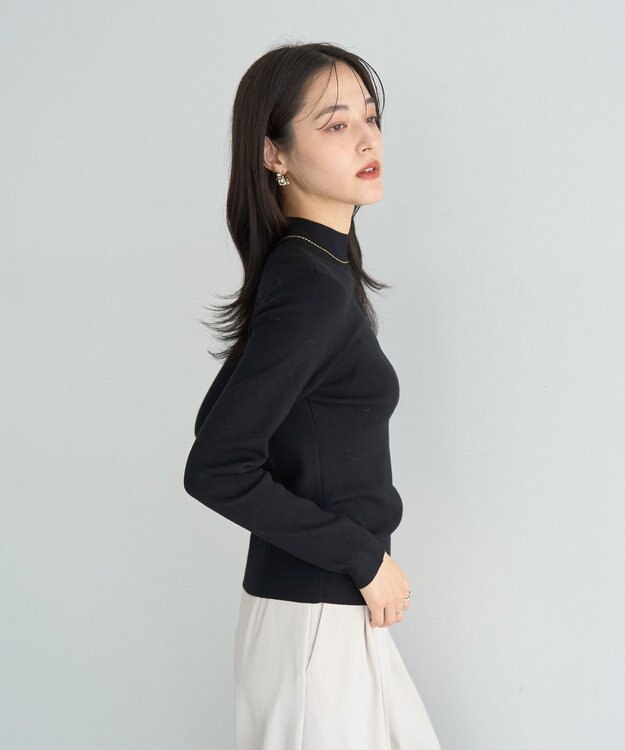 YECCA VECCA ハイネックリブニット Black