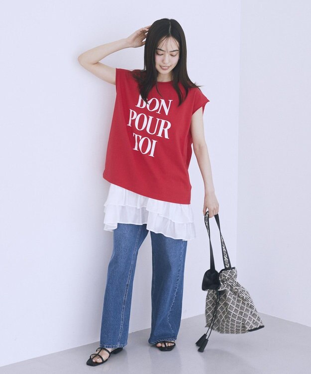 earth music&ecology Tストラップサンダル Black