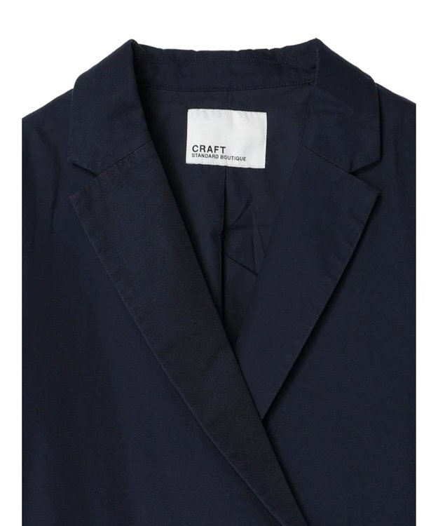 CRAFT STANDARD BOUTIQUE コットンギャバジンＷテーラードジャケット Navy