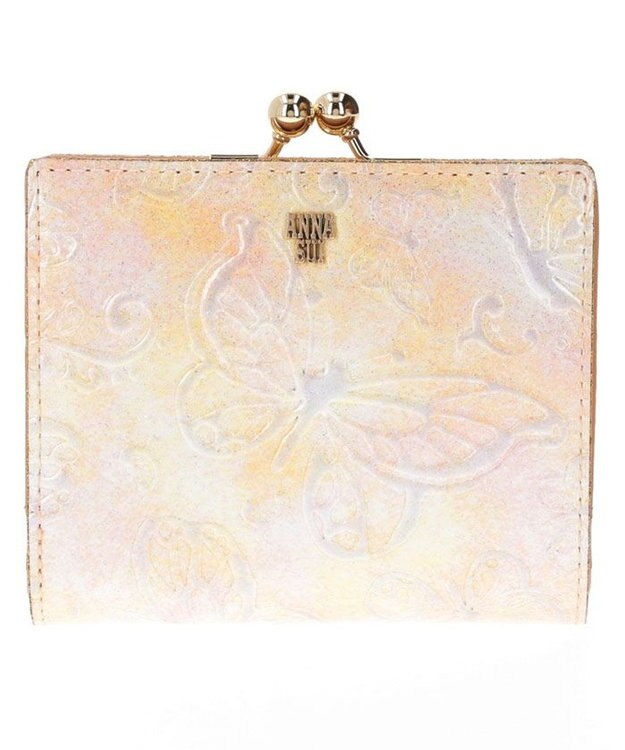 ANNA SUI パピヨン 口金二つ折り財布 ピンク