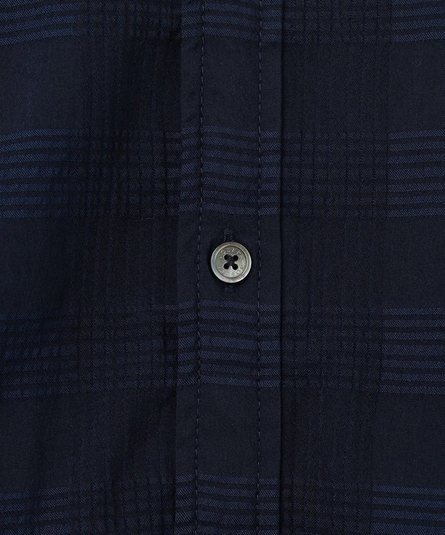 JOSEPH HOMME 【WEB・一部店舗限定】ドビーチェックストレッチ　ウイングカラーシャツ ネイビー系