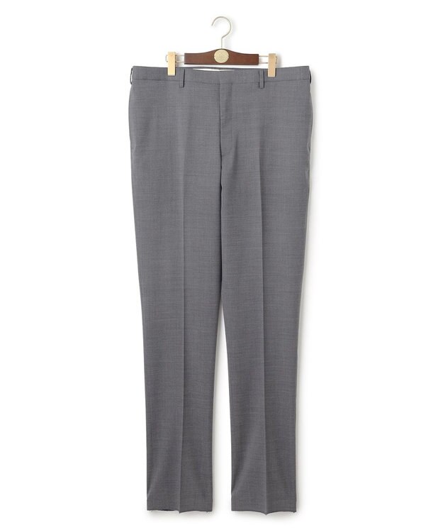 J.PRESS MEN 【KING SIZE】【Peppin Merino Comfort】【ウォッシャブル可 / 折り目加工】プレーンウィーヴ スラックス / ノータック ライトグレー系