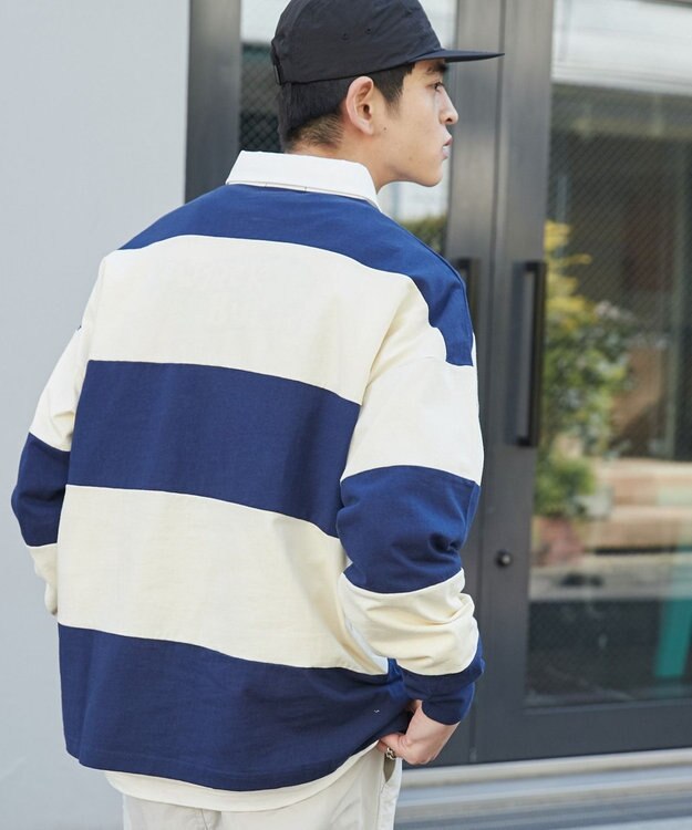 WEGO グラフィックラガーシャツ オフホワイト