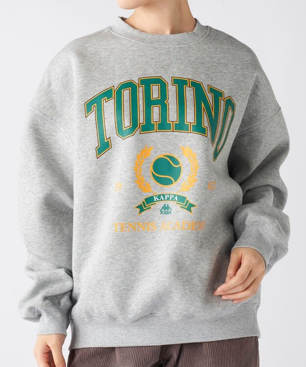 OP／FILA 【Kappa】Tennis Clubデザイン ユニセックススウェット グレー