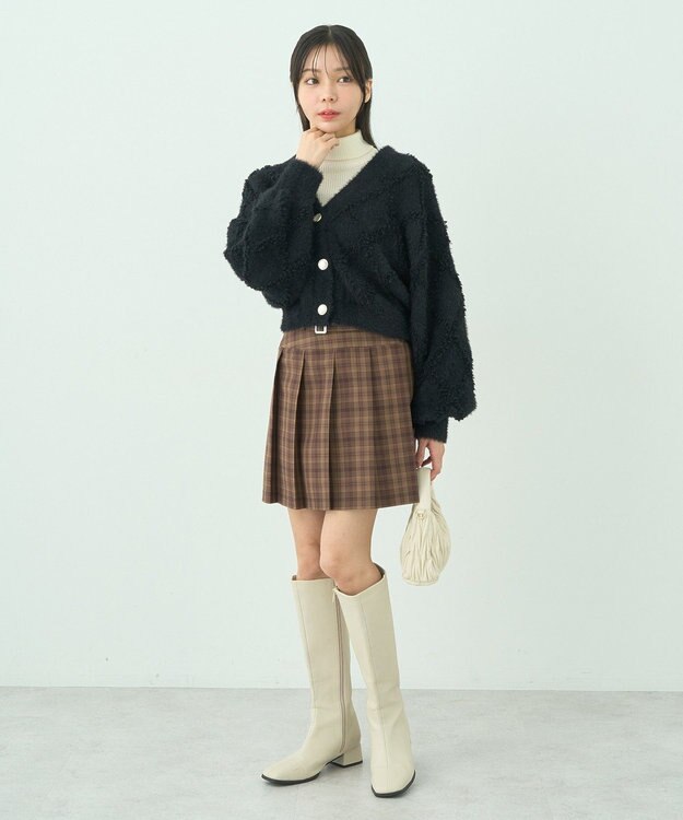 earth music&ecology やわらかタッチタートルネックニットプルオーバー Ivory