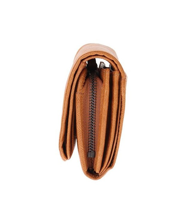 genten ゴートベーシック 二つ折り財布 キャメル