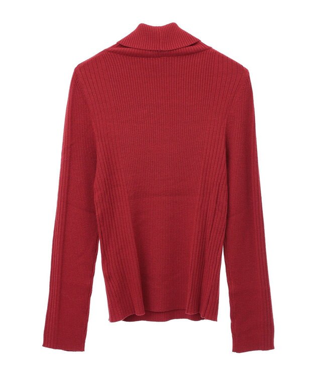 earth music&ecology やわらかタッチタートルネックニットプルオーバー Red