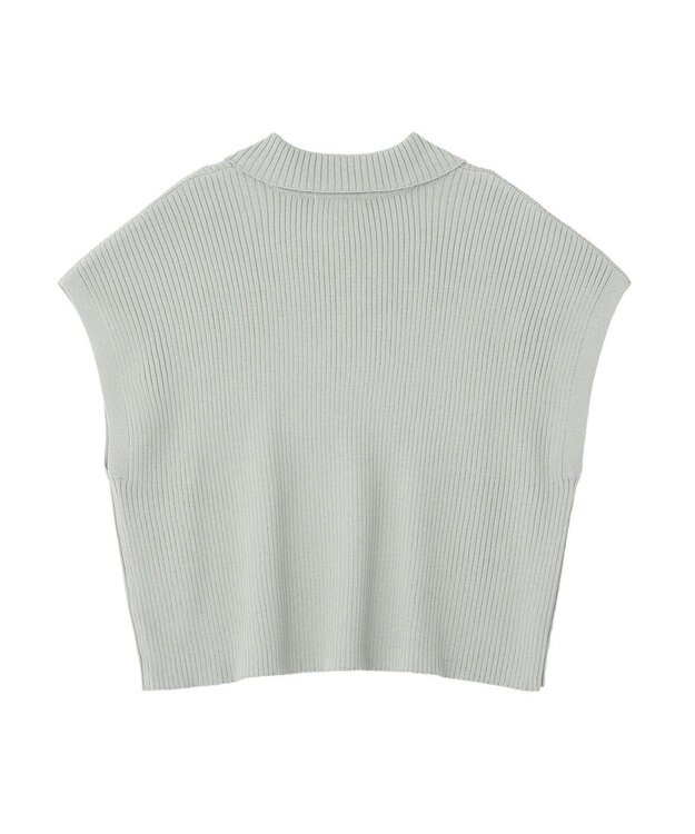 AMERICAN HOLIC フレンチスリーブリブニットポロ Green