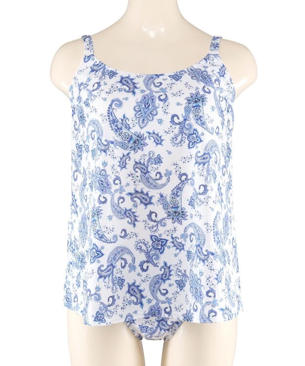 San-ai Resort（三愛水着楽園） スリーブドレス３点セット　9M・11L　【Coral veil（コーラルヴェール）】 ブルー