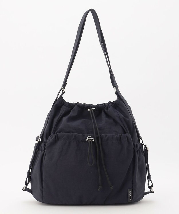 LA BAGAGERIE 【MONICA】クリンクルナイロン　ドロスト2WAYバッグ ネイビー