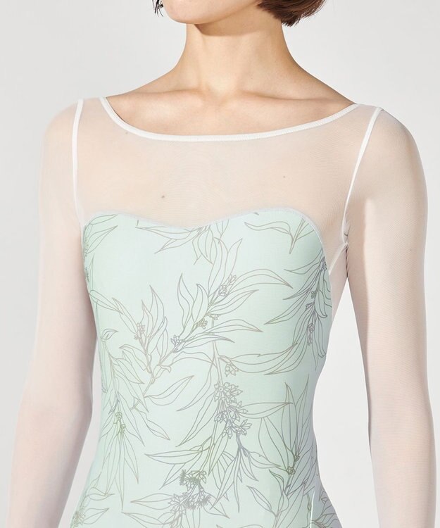 Chacott ロングスリーブレオタード アクアグリーンＰＴ