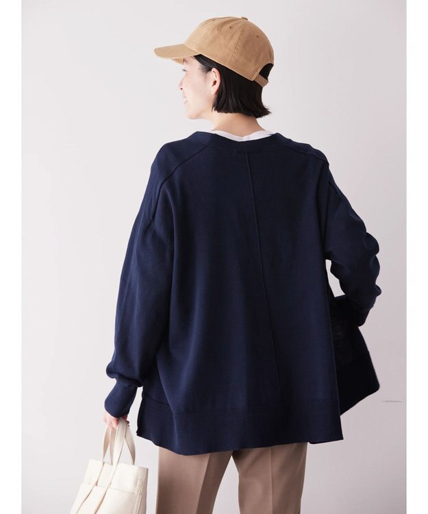 AMERICAN HOLIC ＵＶカットミディニットカーディガン Navy