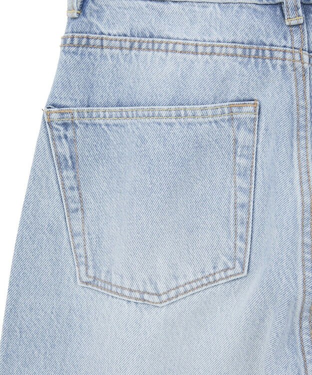 earth music&ecology 【セルフカット可】ワイドデニムパンツ Light Indigo