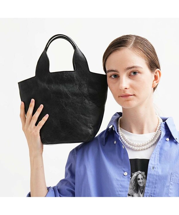 genten クオイオ ルウィド トートバッグ小 ダークグレー