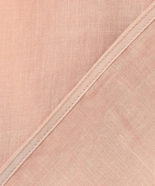 自由区 L 【カタログ掲載・接触冷感・洗える】ラミーローンクロップド丈 ブラウス クラウドローズ