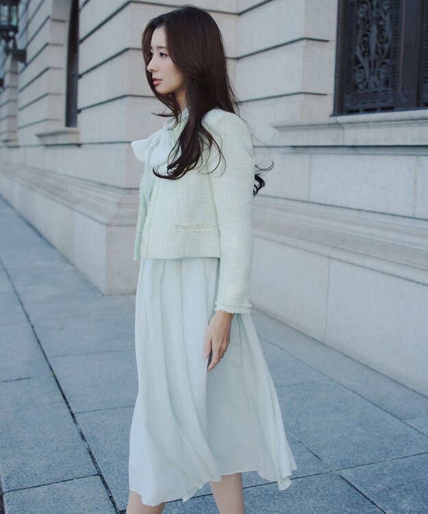 TOCCA 【宮本茉由さん着用】GLOW SILHOUETTE ジャケット ライトグリーン系