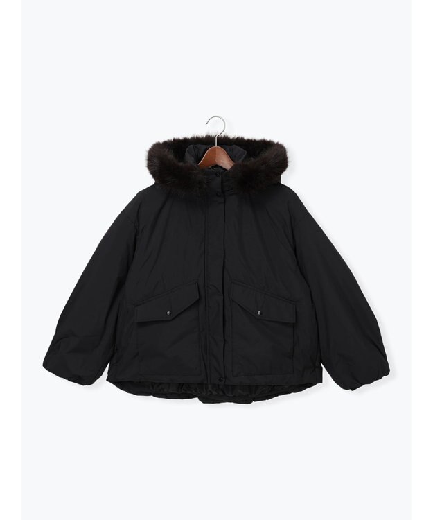 Te chichi 【宮本茉由着用】フードショートダウンジャケット ブラック