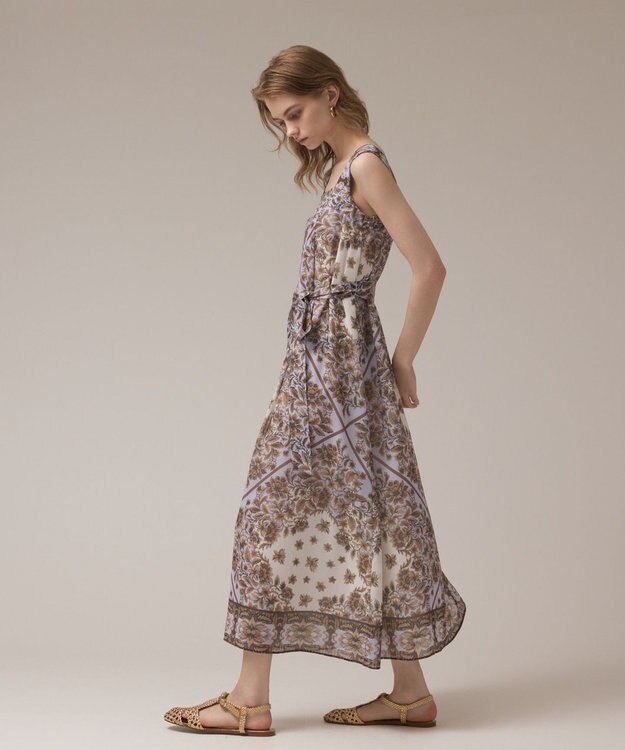 GRACE CONTINENTAL マルチWAYシフォンワンピース ブラウン