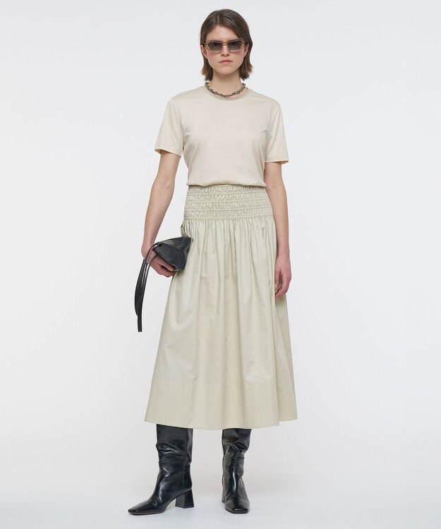 JOSEPH 【洗える】コットンサティーン　スカート Affogato