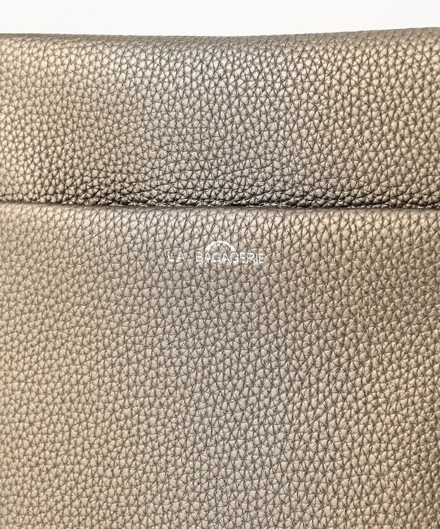 LA BAGAGERIE ラインストーンショルダー グレー