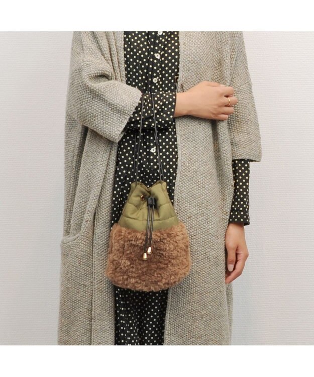 UNBILLION cachecache エコファー切り替えコンビドロストバッグ カーキ