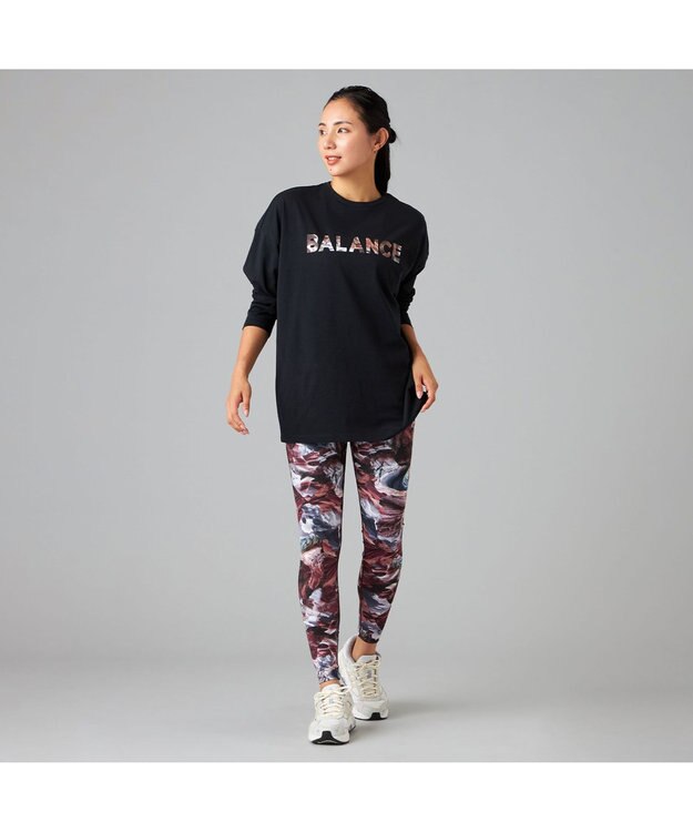 Chacott Chacott BALANCE HandsomeCotton ロゴTシャツ ブラック