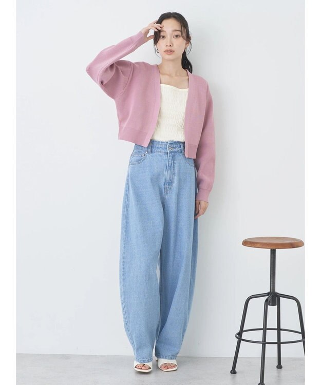 earth music&ecology バックリボンボレロ Pink