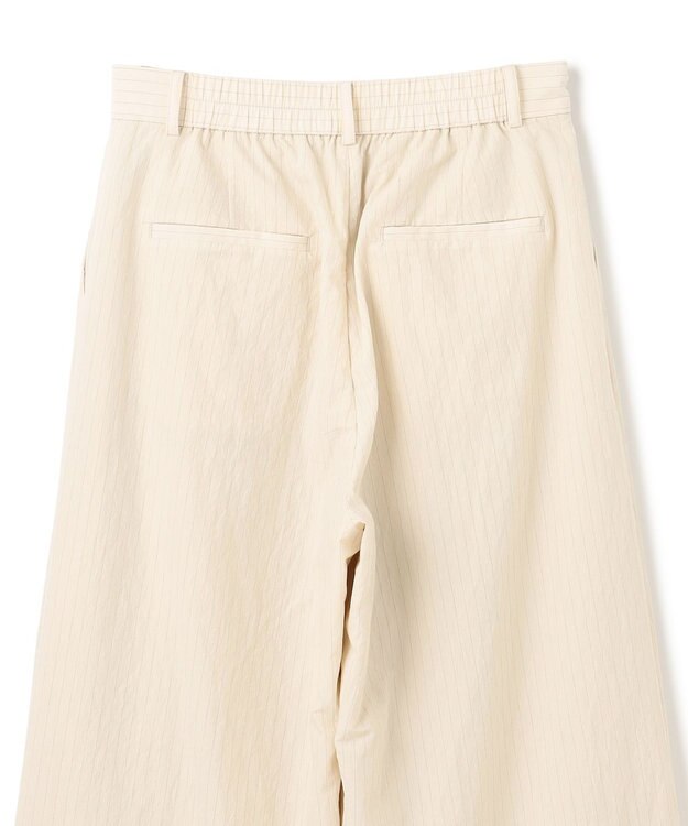 UNFILO L シアーワイドパンツ ベージュストライプ