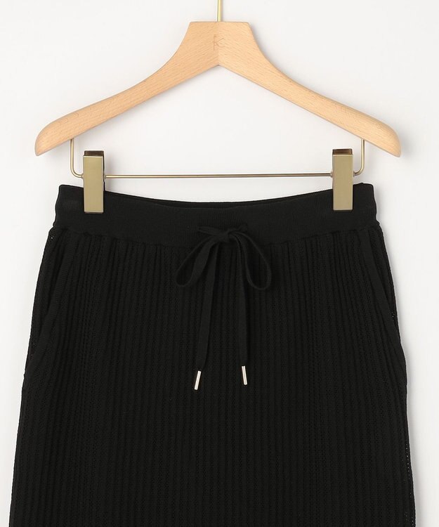 組曲 【先行予約・WEB限定】レーシーニット スカート ブラック系