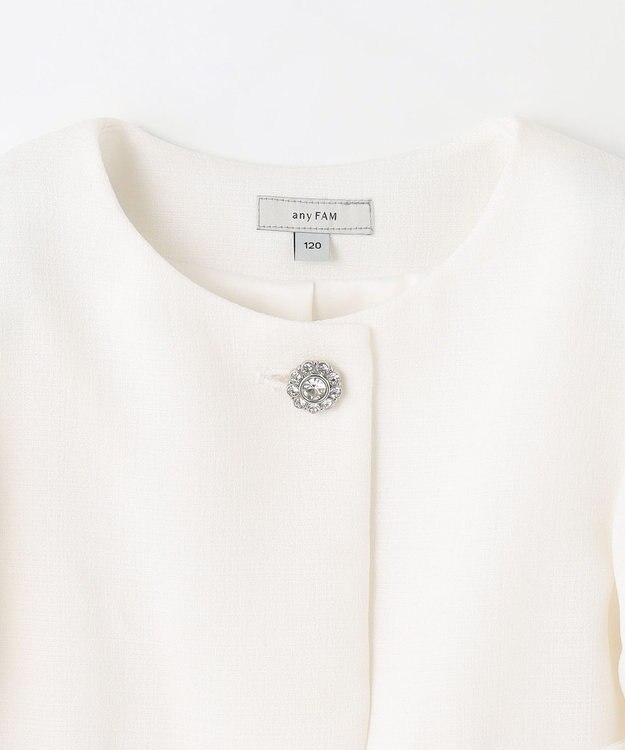 ANY KIDS 【2点セット】ジャケット＋シフォンプリーツワンピース サックスブルー