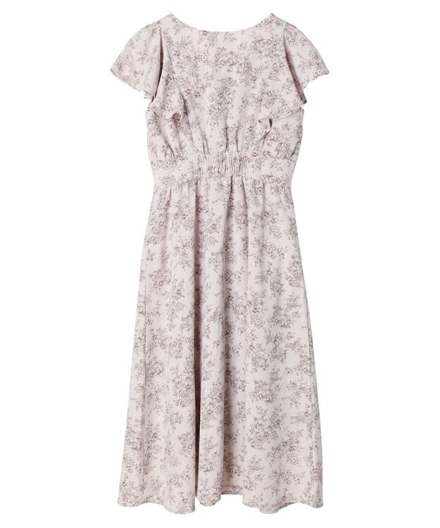 earth music&ecology フラワーフレアワンピース Ivory