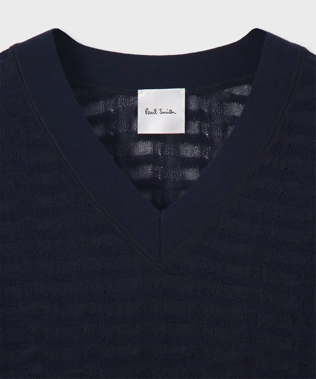 Paul Smith シアーVネック ニット ネイビー