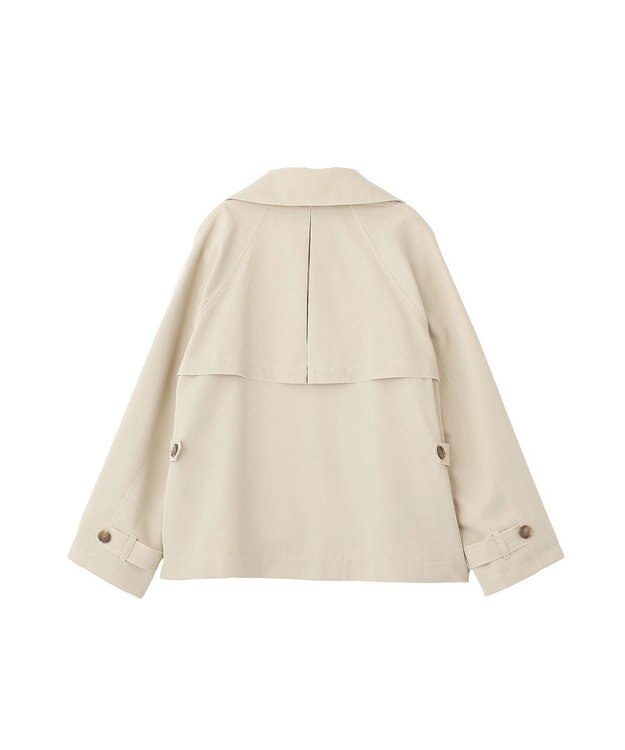 earth music&ecology 2WAYフードショートフレアトレンチ Beige