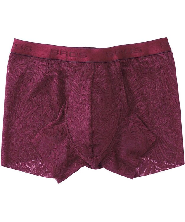 WACOAL MEN ボクサーパンツ【レースボクサー】フロント快適グラマラス 通気性 フリーなカッティング(裾部分) 前閉じ レース 下着 GT3341 /ブロス バイ ワコールメン レッド