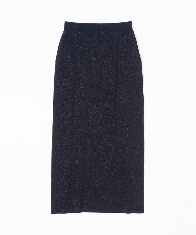 UNFILO 【MAG×スタイリストコラボ】イージーケアシャツ×ラメIラインスカート サックス×ネイビー