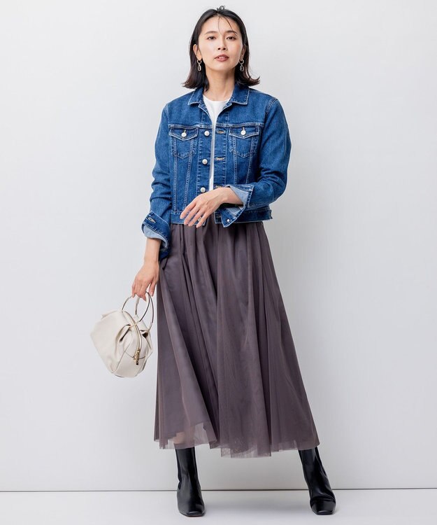 23区 メタルハンドル ショルダー バッグ アイボリー系