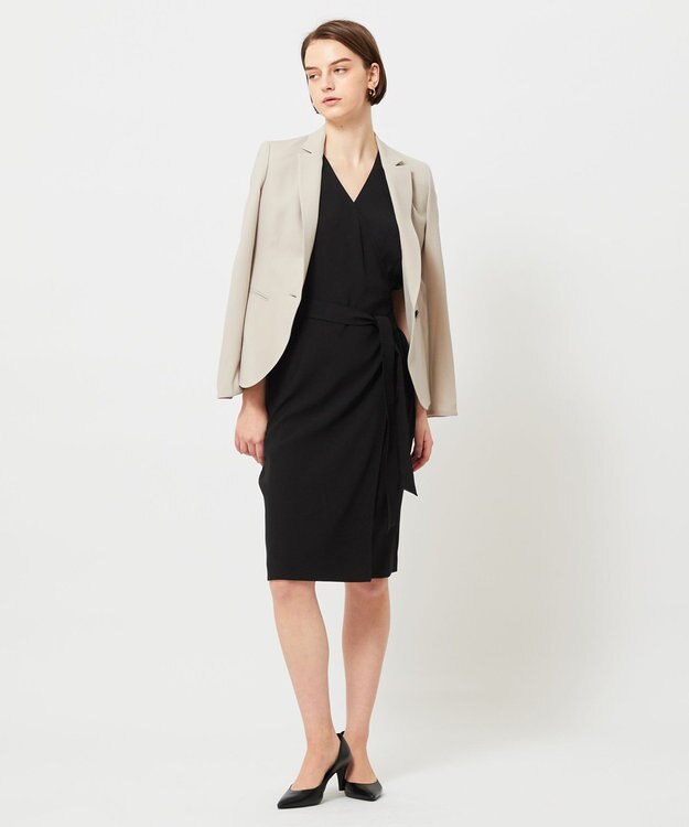 BEIGE， 【WEB＆一部店舗限定・L-size】CINDY / ラップドレス Black × Black