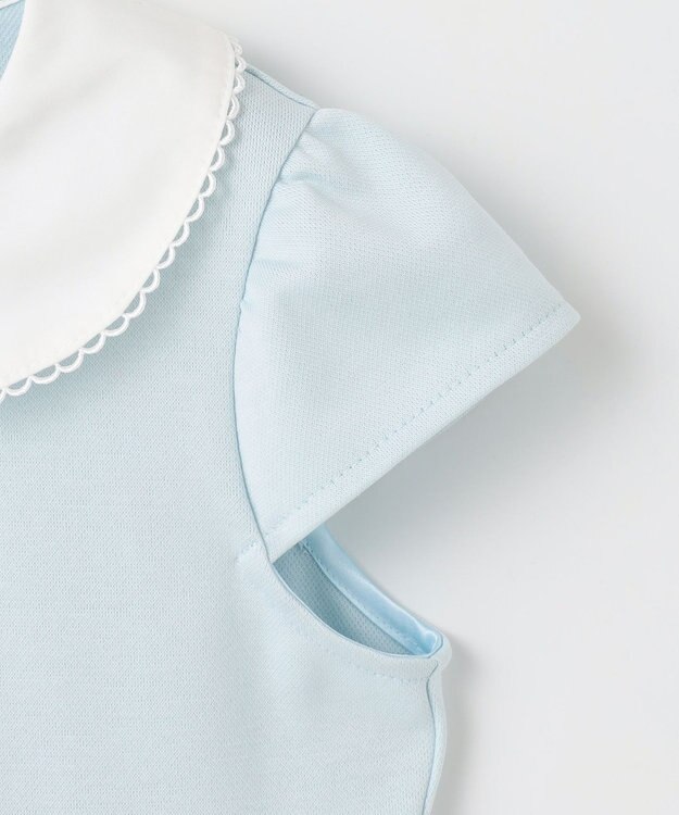 ANY KIDS 【2点セット】ジャケット＋シフォンプリーツワンピース サックスブルー