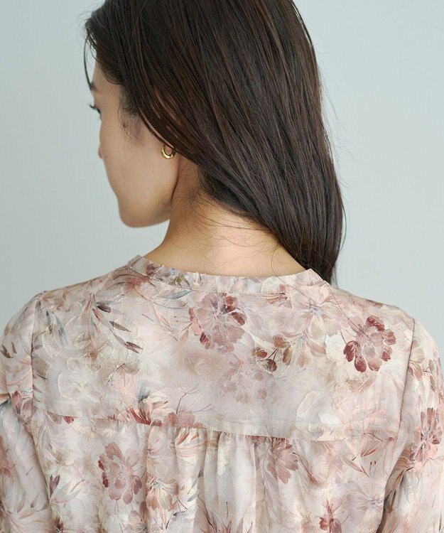 YECCA VECCA ぼかしフラワー柄ワンピース Yellow