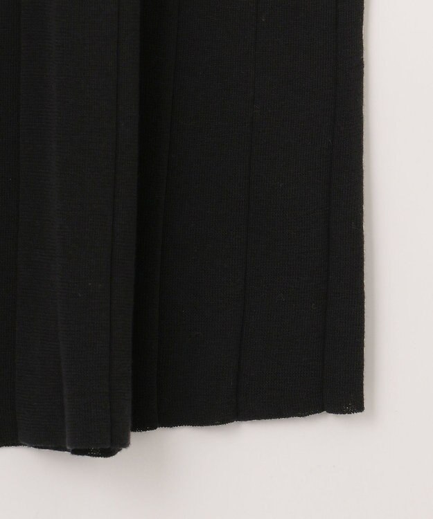 自由区 【洗える】ハイツイストコットンアセテート ニットワンピース ネイビー系