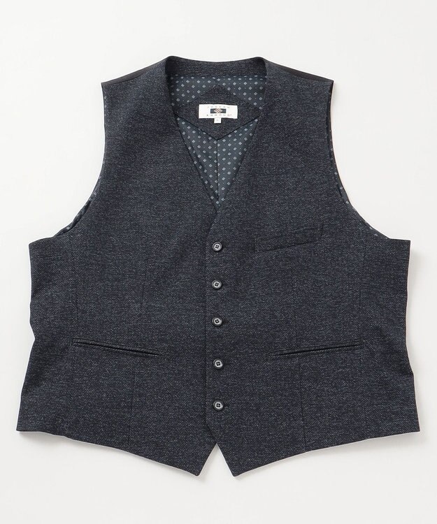 JOSEPH ABBOUD 【キングサイズ】ツィーディジャージー ベスト ネイビー系