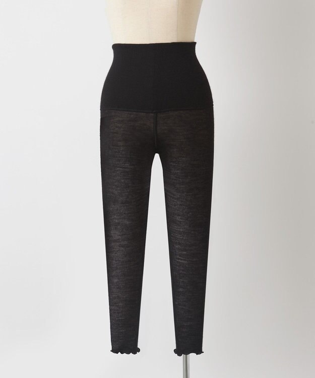 TOQUE 〈大草直子さんアドバイザー〉針抜きスムス9分丈レギンス ブラック