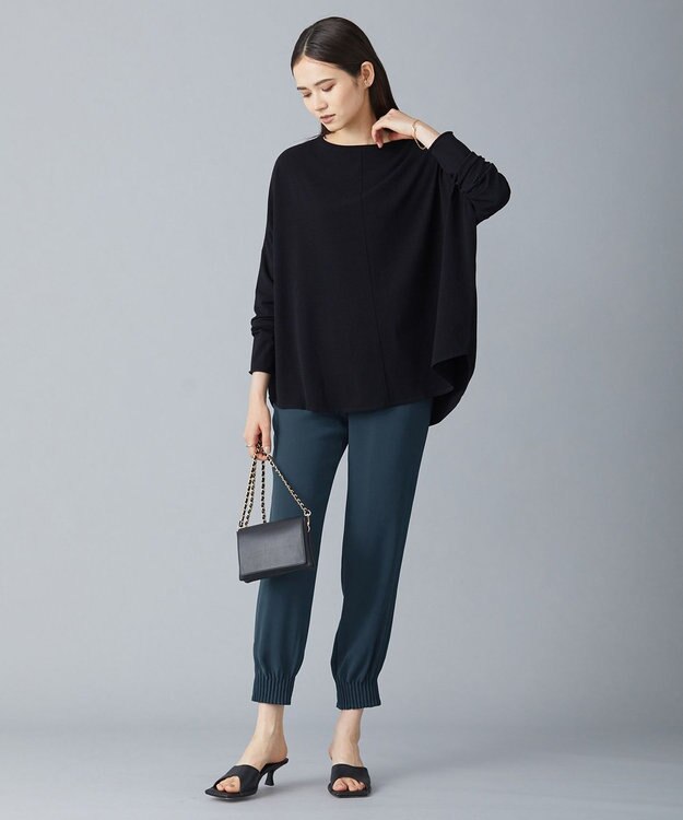 ICB 【WEB限定カラーあり・洗える】ライトダブルクロス ジョガーパンツ パイングリーン系