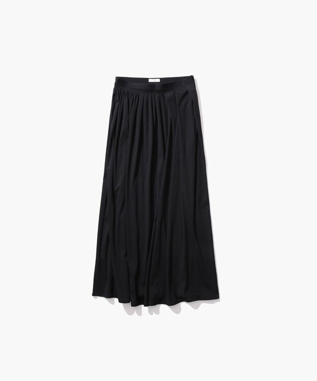 ATON SUVIN FRISE | ドレープスカート BLACK
