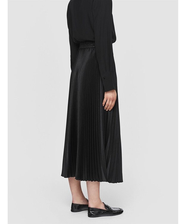 JOSEPH プレーテッドウールルレックス　プリーツスカート Black
