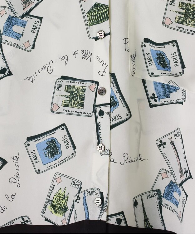 GRACE CONTINENTAL トランププリントブラウス キナリ