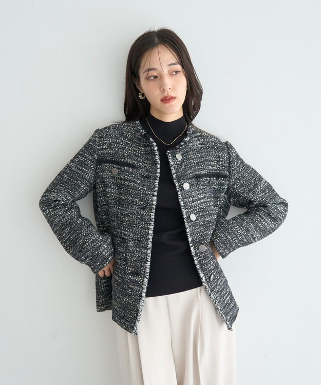 YECCA VECCA ハイネックリブニット Black